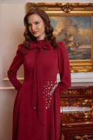 Talia Evening Dress Burgundy