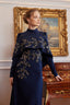 Selda Evening Dress Navy Blue