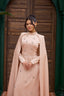 Taşlı Pelerin Evening Gown