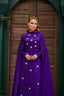 Taşlı Pelerin Evening Gown