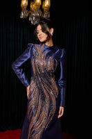Eslem Evening Dress Navy Blue