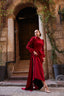 Afife Evening Gown in Burgundy